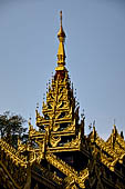 Yangon Myanmar. Shwedagon Pagoda (the Golden Stupa). Details of the southern stairway. 